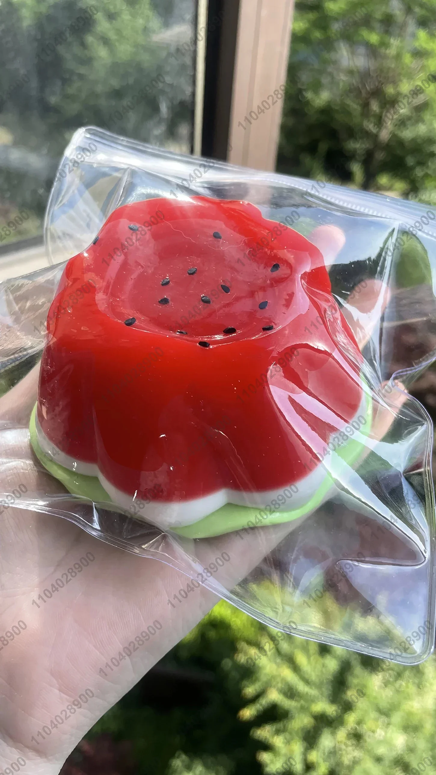 Big Watermelon Pudding Taba Squishy Silicone 0.26KG Big Jelly Pudding Cute Fat Pudding Squishy Hand Relax Stress Release Toy