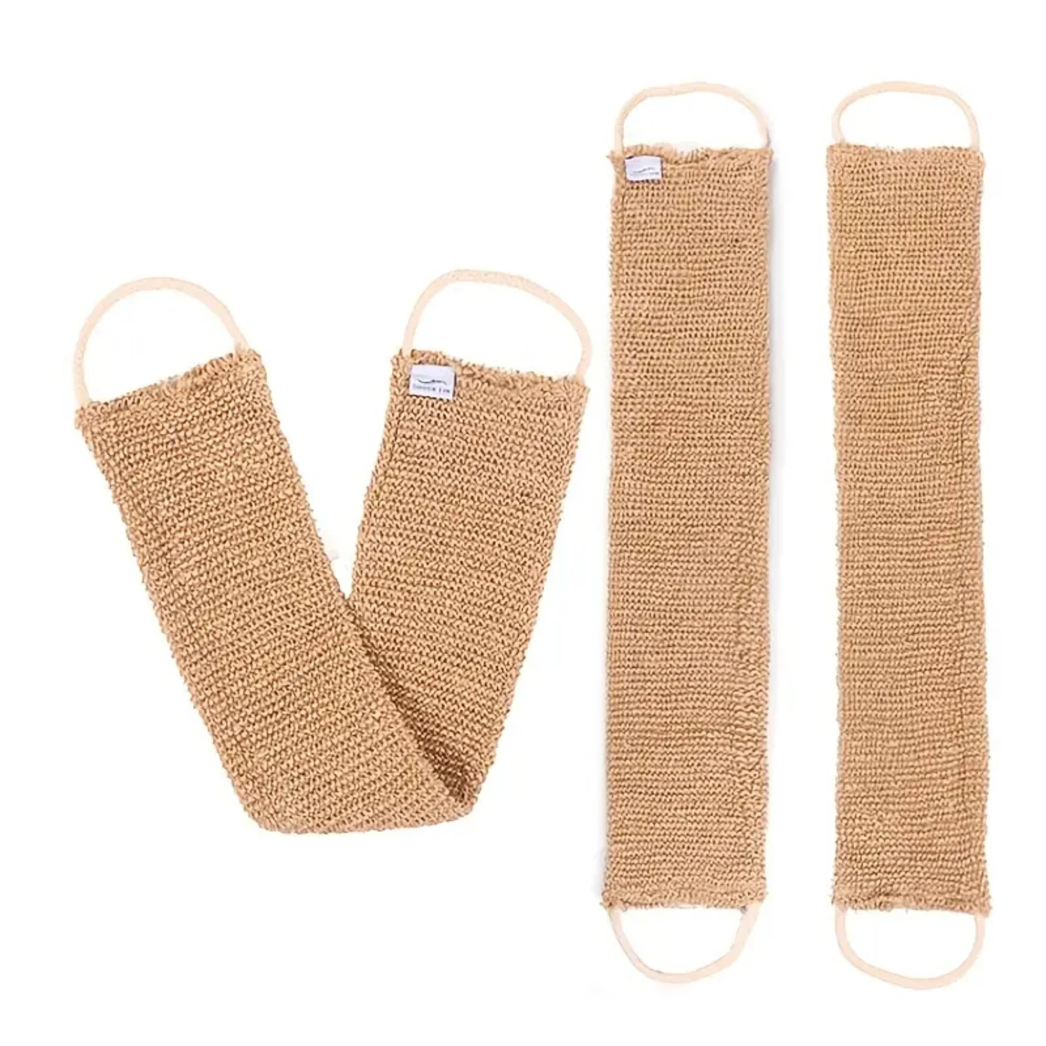 Soft and Exfoliating Ramie and Jute Bath Gloves for Gentle Body Scrubbing in Bath, Shower, or Sauna