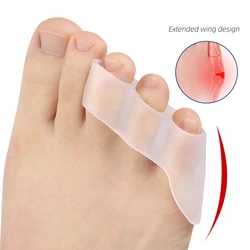 1Pair Three hole Little Toe Separator Overlapping Toes Bunion Blister Pain Relief Toe Straightener Protector Foot Care Tool