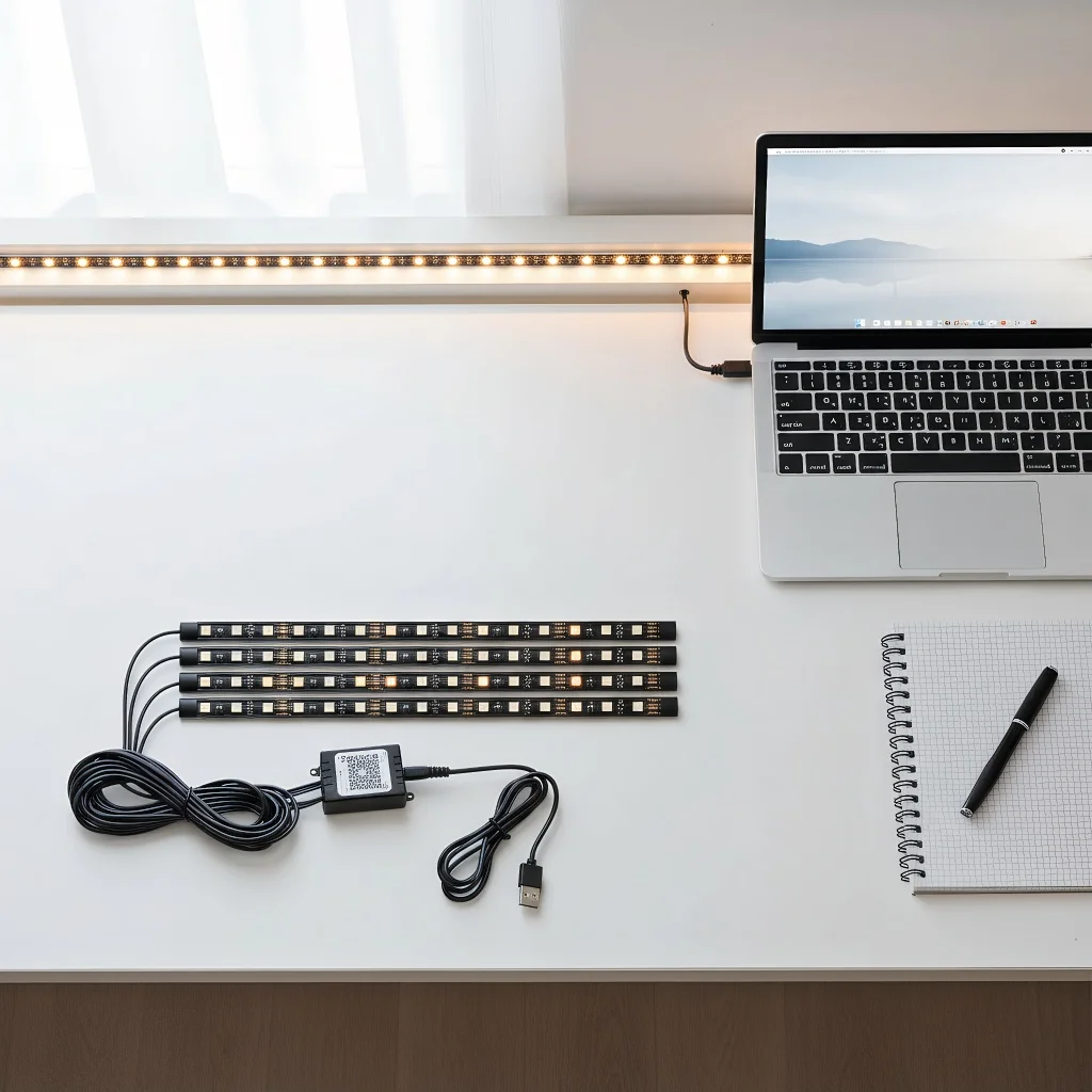 

Комплект автомобильного неонового светодиодного освещения с USB/приложением, дистанционное RGB окружающее освещение с синхронизацией музыки для украшения стопы