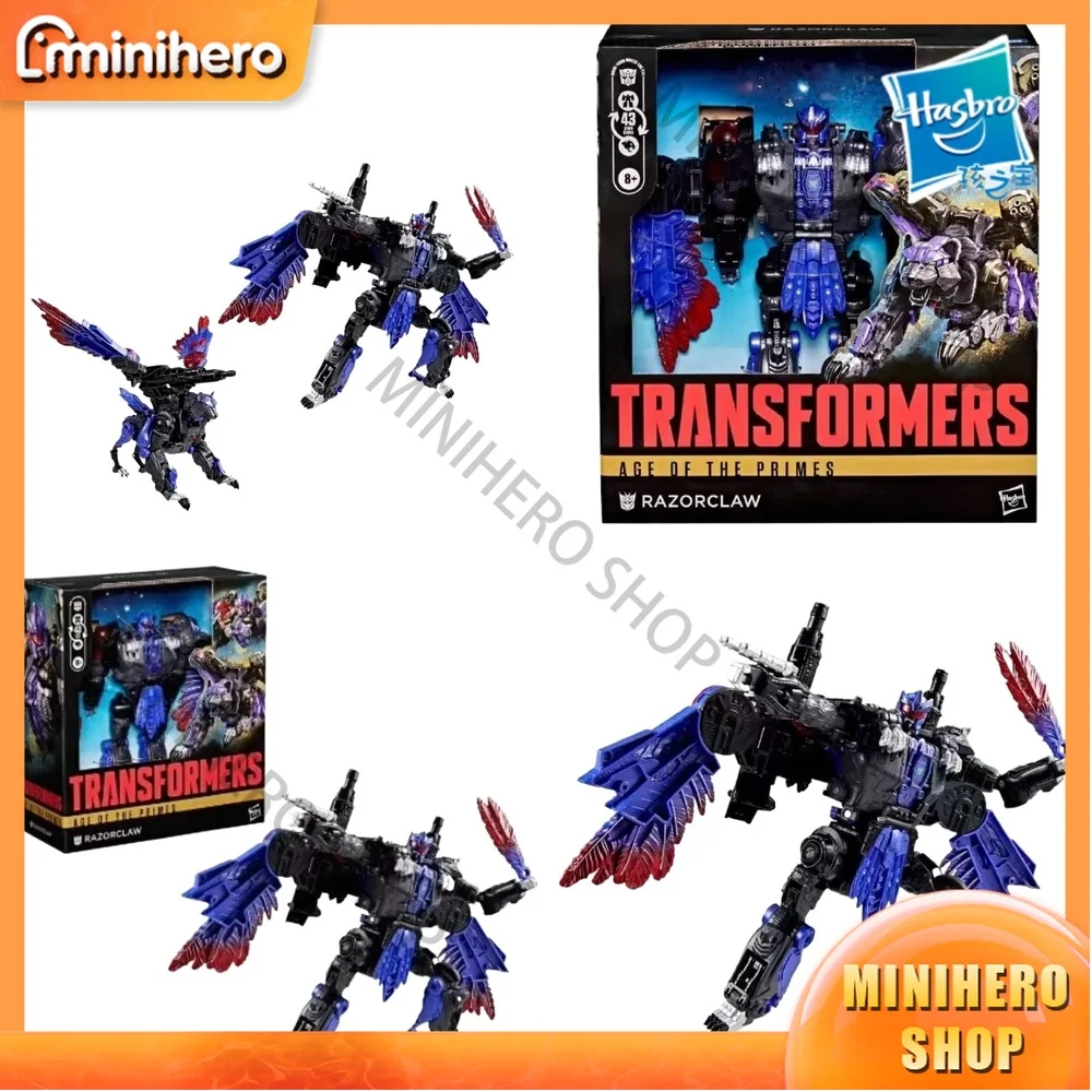 

In Stock Original Hasbro Transformers Age of the Primes Leader Class Razorclaw U Version 18cm Articulated Super Action Figure
