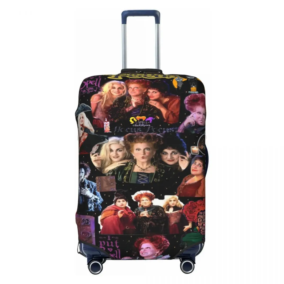 

Fashion Halloween Hocus Pocus Witch Luggage Cover Protector Elastic Horror Movie Travel Suitcase Covers