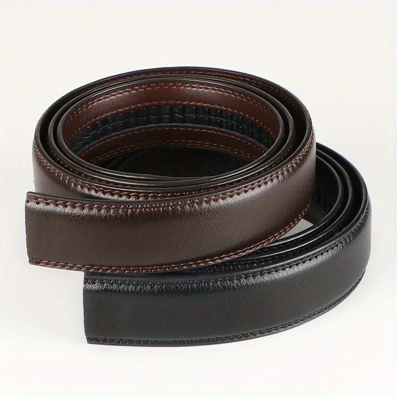 Set of 2 Large Cowhide Belts Without Buckles, Designed for Automatic Buckles Belts, Large Size 105-140 150 160 170cm Waistband