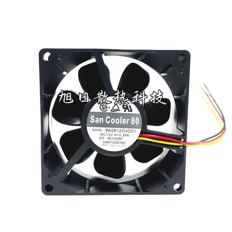 for SANYO 9A0812G4D01 New Original 8CM DC 12V 0.38A 8025 Cooling Fan