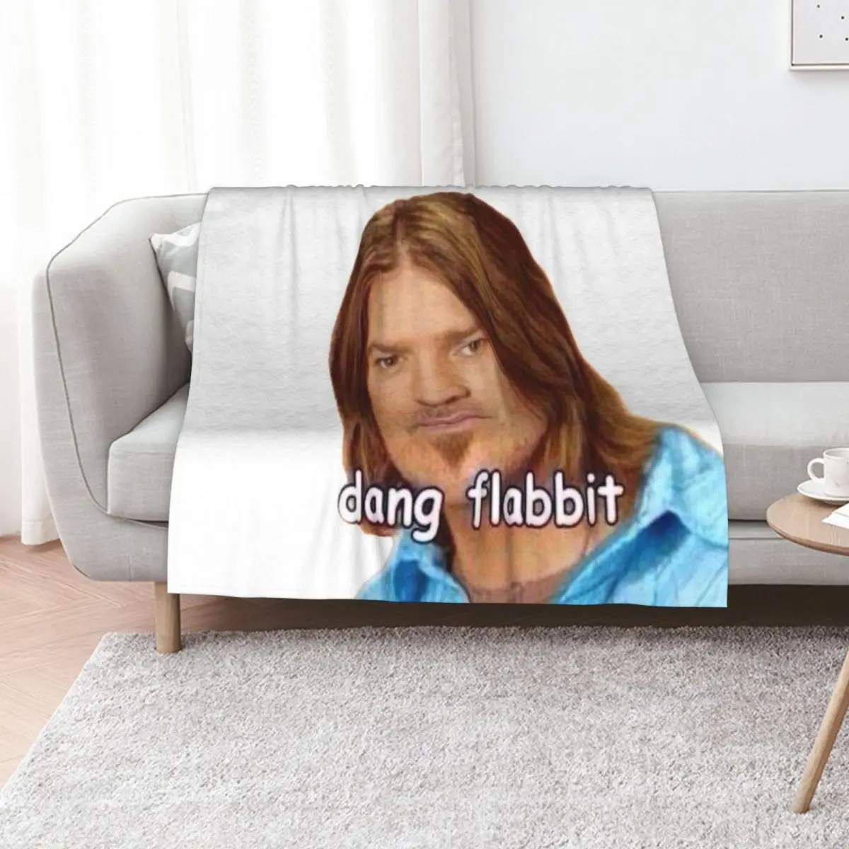 Dang Flabbit Billy Ray Cyrus Sticker Throw Blanket Thermals For Travel Hairys Soft Plaid Loose Furrys halloween Blankets