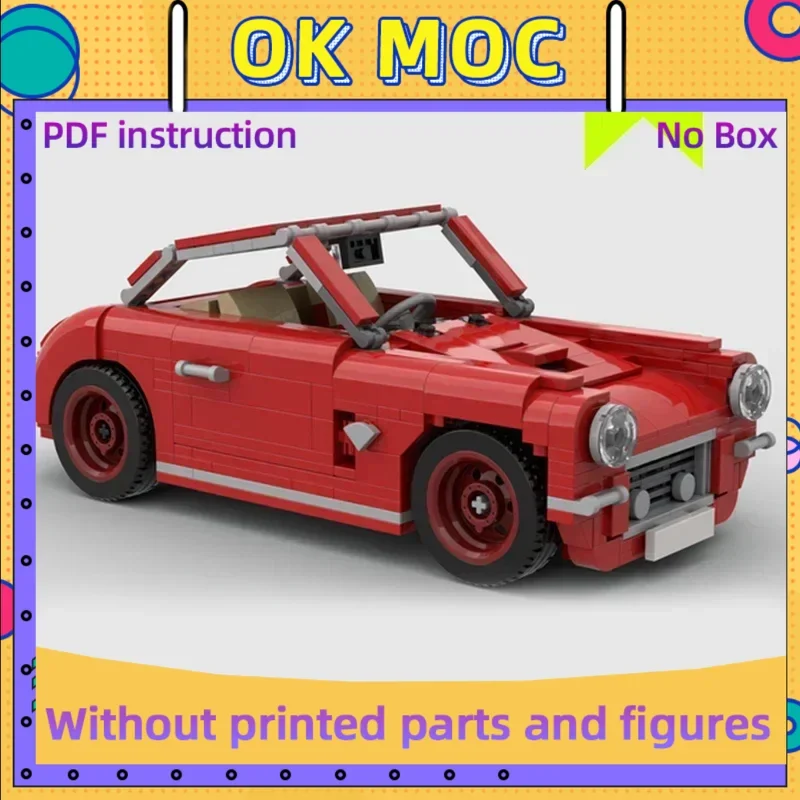 

Moc Building Blocks Compact Retro Classic Sports Car Technical Bricks DIY Assembly Construction Toys For Child Holiday Gifts