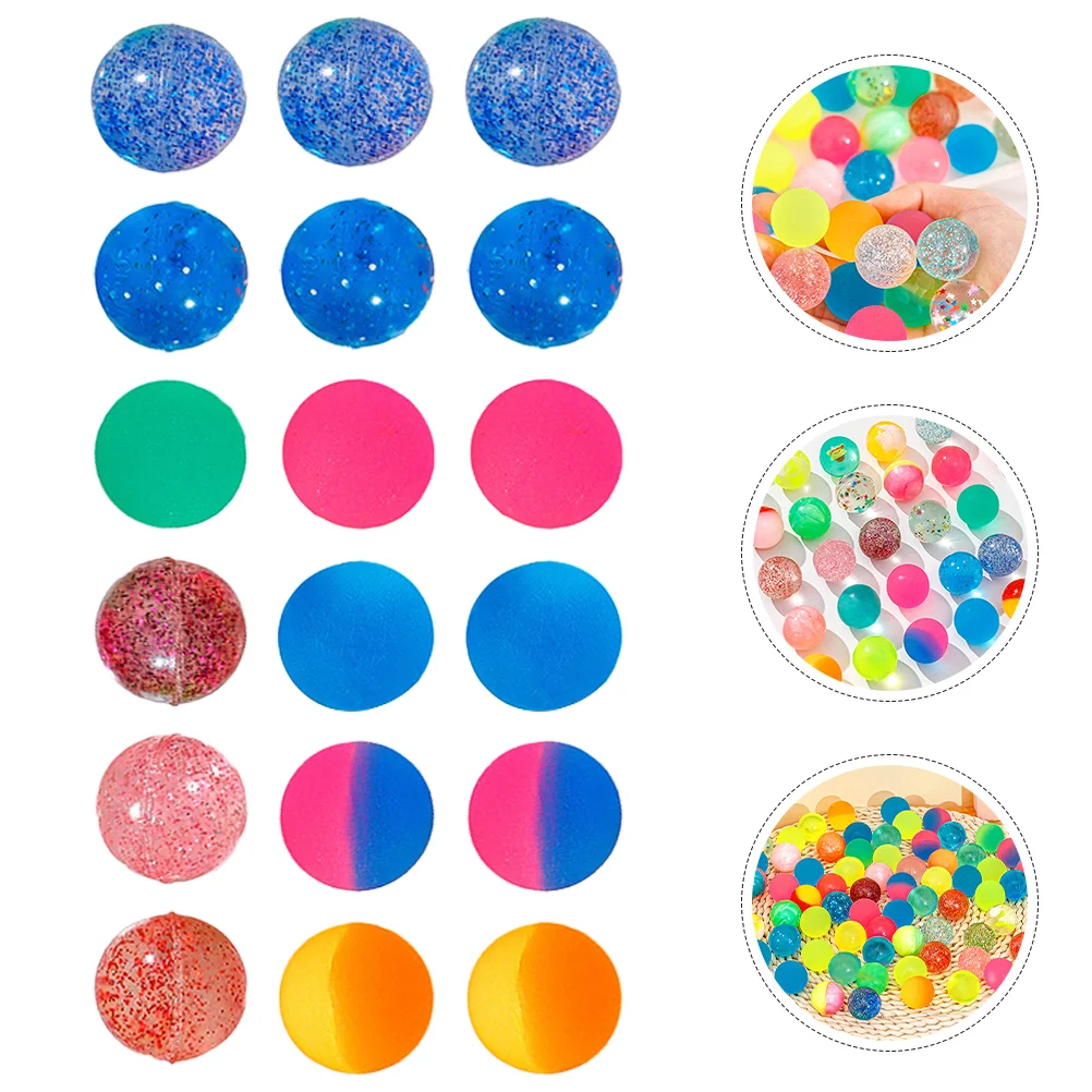 24 Uds bolas hinchables coloridas rebote decorativo elástico Simple niños pequeños goma para