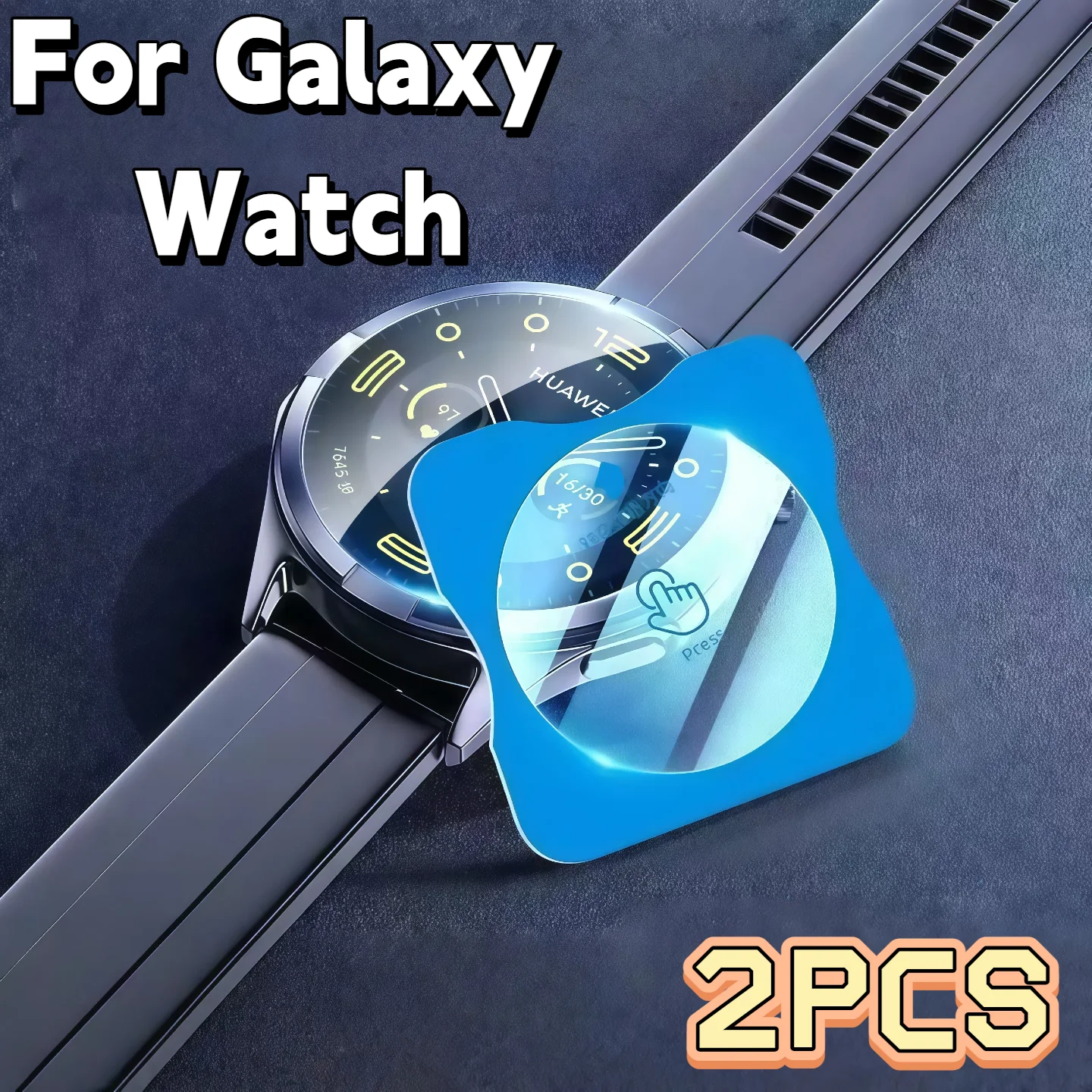 2Pcs HD Clear Tempered Glass Screen Protector For  Galaxy Watch7 Ultra 4 5 6 7 8 40 44mm Classic 43mm 47mm Anti-Scratch