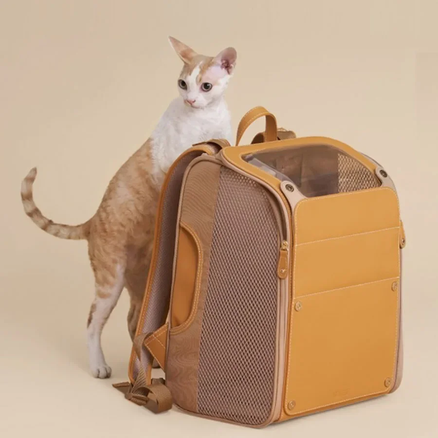 

Girls Cat Bag Cute Travel Zipper Portable Creative Outdoor Cat Bag Breathable Shoulders Aesthetic Luxury Mochila Gato Pet Bag