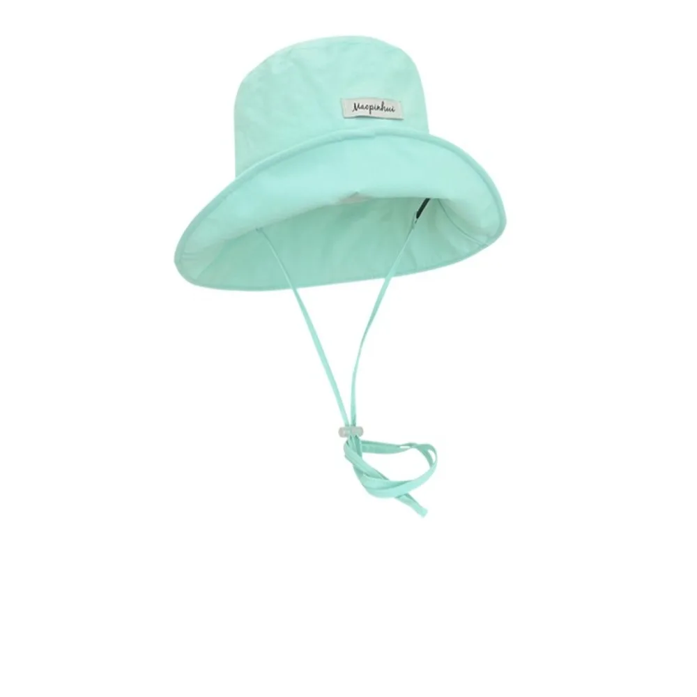 Fashion Foldable Fisherman Hat Wide Brim Sunshade Sun Hat Multi-functional Convertible Into Bag Drawstring Bag Summer