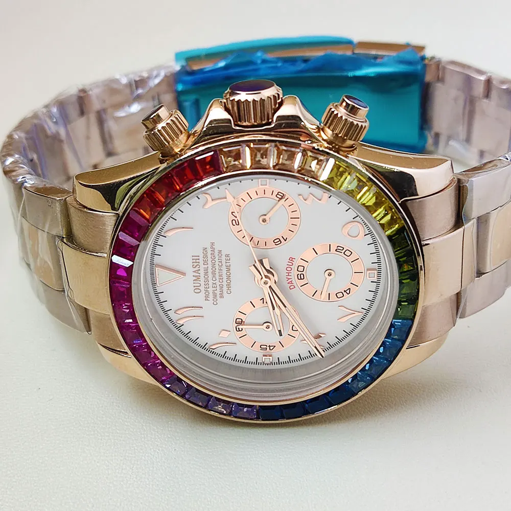 VK63 시계 크로노그래프 39.3mm 럭셔리 시계 남성용 크로노그래프 신상품 남성용 시계 비즈니스 시계 남성용 VK63 남성용 방수 10ATM