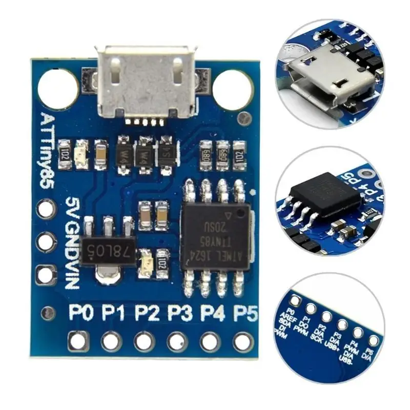 

R53C 2Pcs Digispark Mini USB Development Board Great For Electronics Engineers Microcontroller Projects