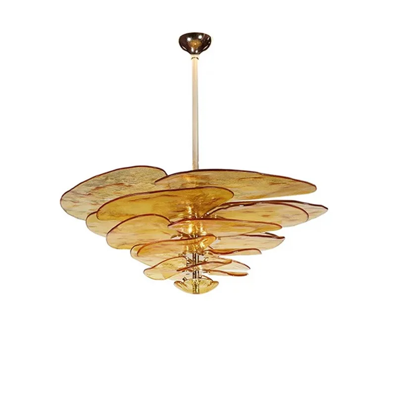 

2025 new dining room ceiling glass chandelier, G9 light source, dimmable, suitable for living room room decoration