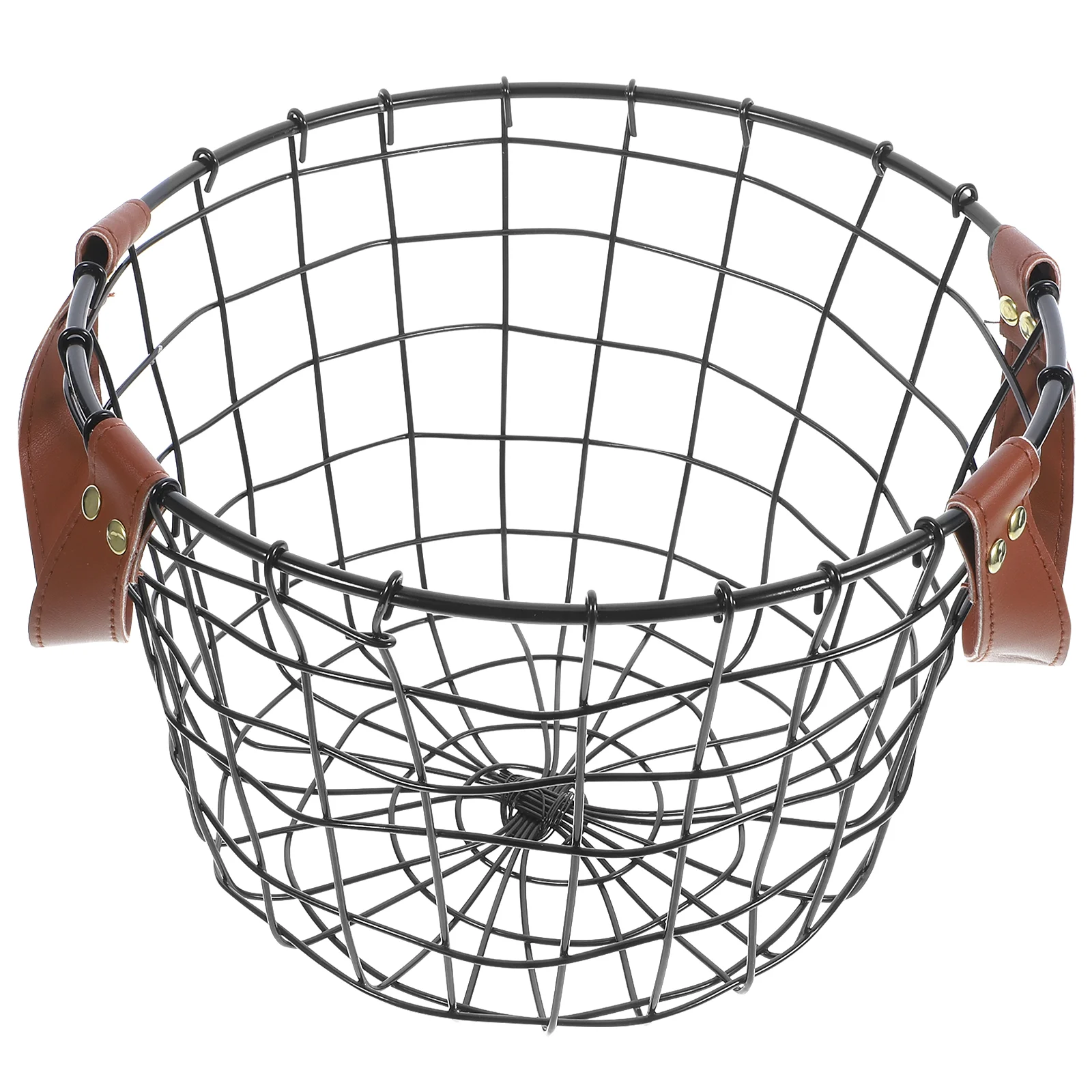

Portable Outdoor Firewood Storage Basket Metal Round Bucket for Picnic Camping Small Size Log Holder Wire ganizer Handle Carrier