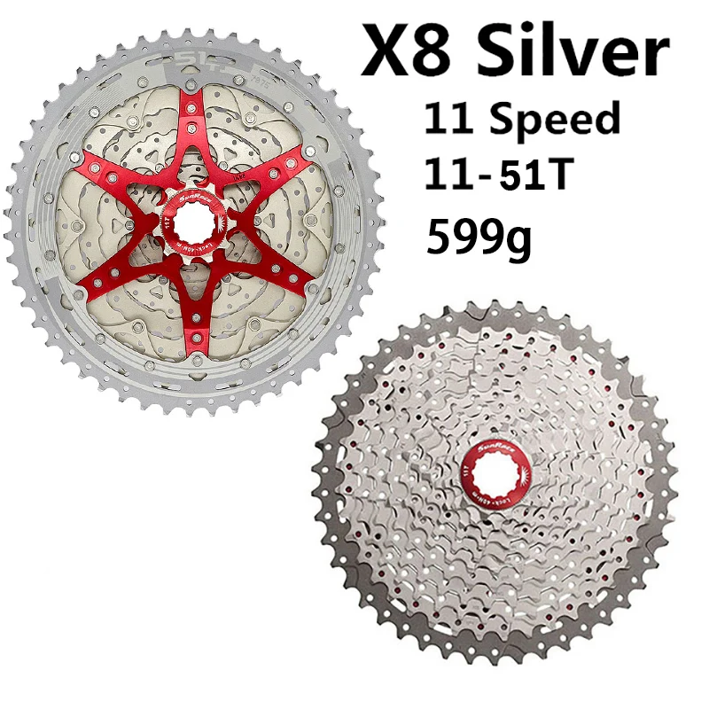 SunRace 11 Speed Cassette CSMX8 11-46T 11-50T Wide Ratio MTB Bicycle Cassette 11S Mountain Bicycle Freewheel Fit SHIMANO/SARM