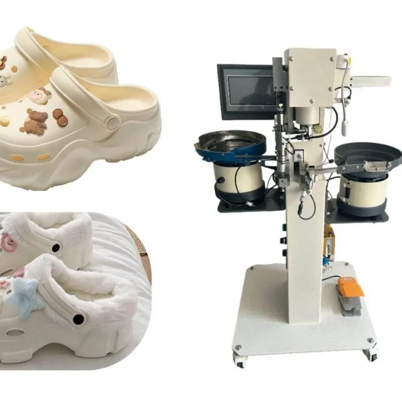 Automatic hole shoe buckle machine