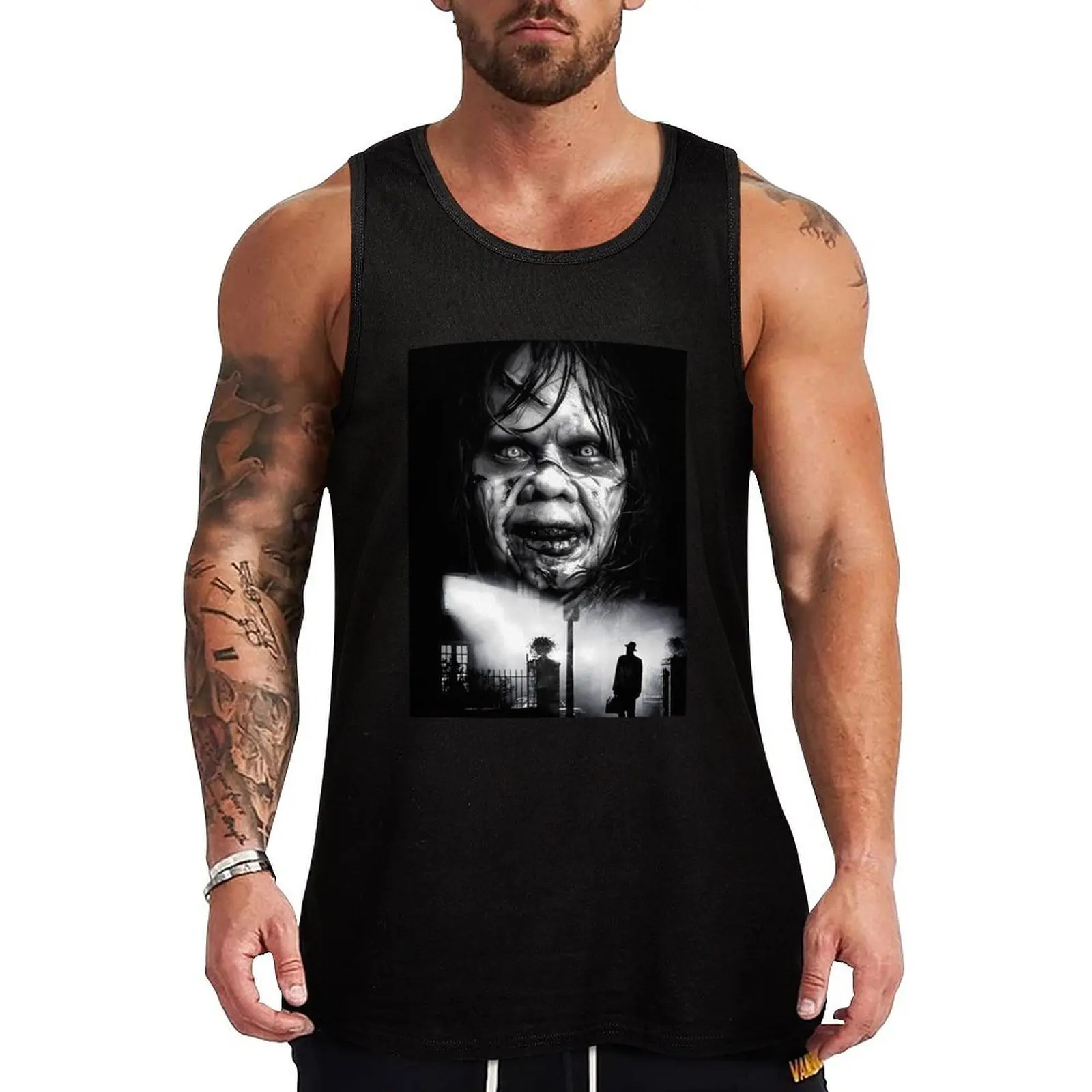 

The Exorcist Tank Top Men's gym bodybuilding men clothes Fitness men clothing