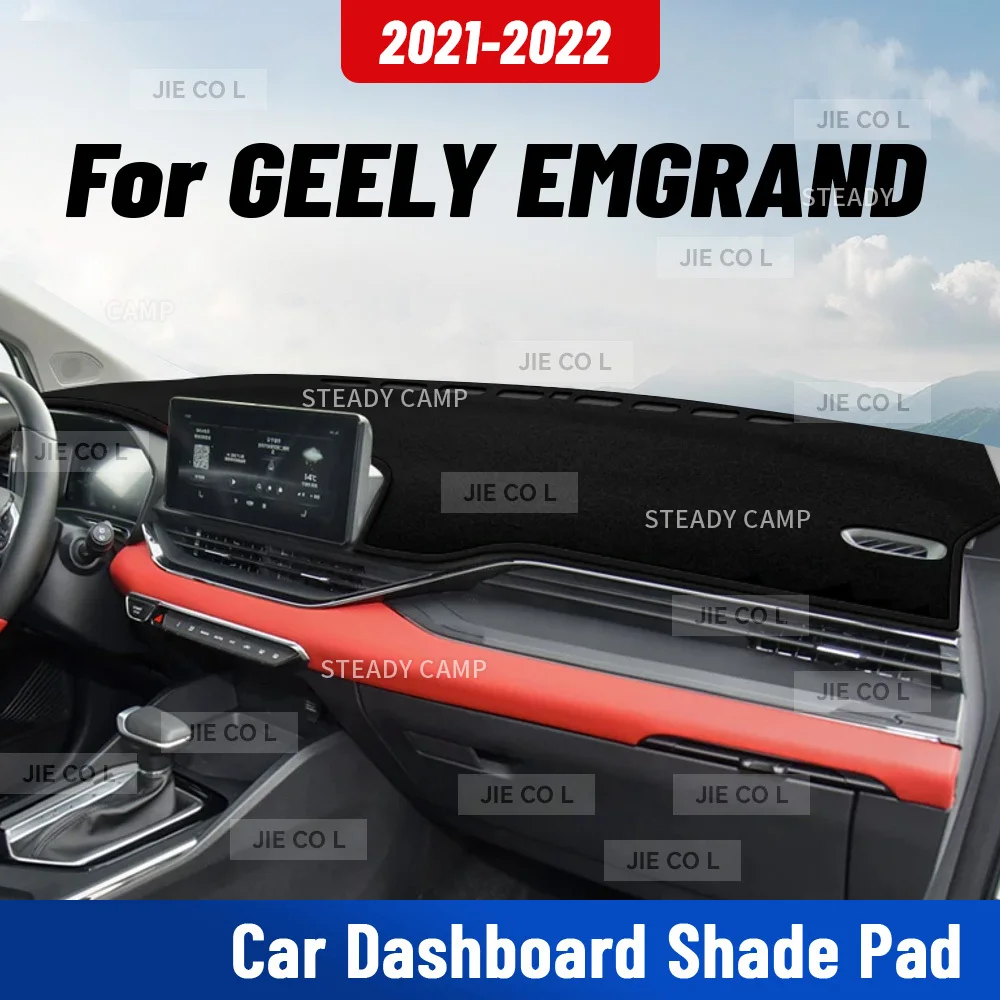 For GEELY EMGRAND 2021 2022 Car Dashmat Anti-UV Dashboard Cover Dash Mat Sunshade Cushion Carpet Protective Accessories