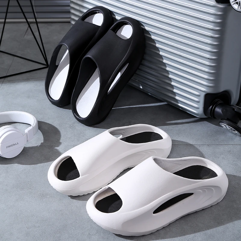 

Men's Summer Outdoor Slides - Fashion Sports Sandals with Thick Soft Sole, Anti-Slip & Odor-Proof, Durable One-Strap Flip Flops