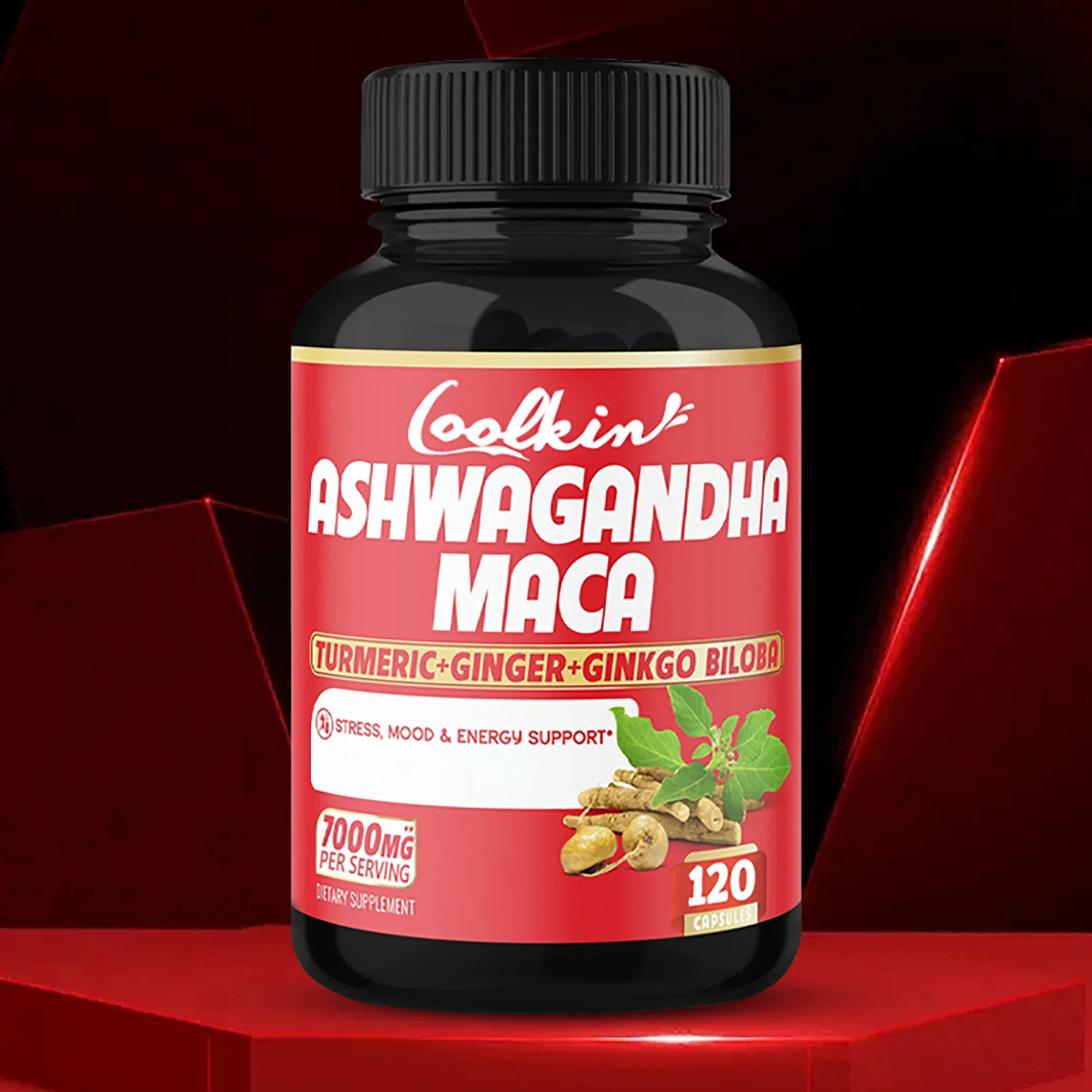 أشواغاندا وماكا - يدعم الصحة الطبيعية والطاقة والأداء والمزاج المكملات الغذائية، ويعزز تدفق الدم - 120 كبسولة #4