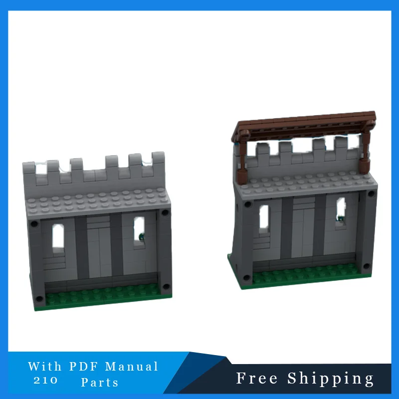 

210 шт. средневековый серый замок настенный модульный строительный блок модель детский образовательный набор игрушек «сделай сам» Рождественский подарок-сюрприз