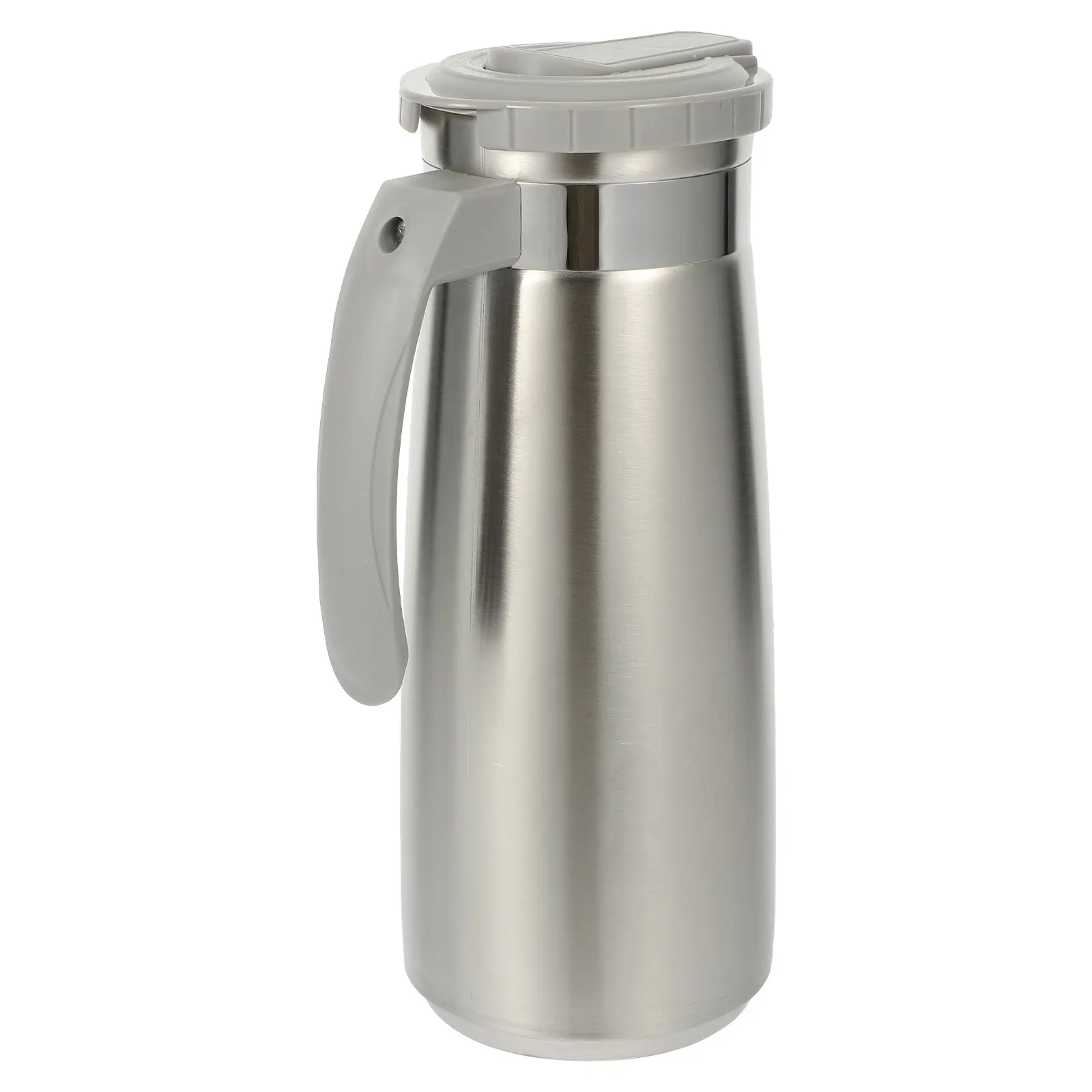 

Кувшин для холодной воды из нержавеющей стали, 2 л, большой объем, герметичная крышка, гладкая поверхность, легко чистится, корейский минималистичный дизайн, для чая