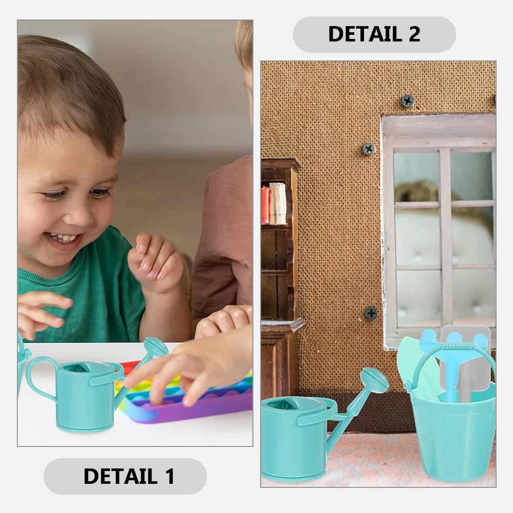 3 Sets Toys Garden of Miniatures Toddler Tool Model Portable Abs Plastic Bonsai Decorations Child