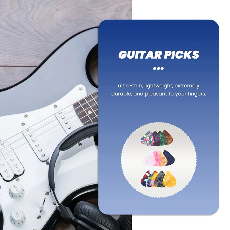 60 Pack Abstract Art Colorful Guitar Picks, Unique Guitar Gift For Bass, Electric & Acoustic Guitars Includes 0.46Mm, 0.71Mm, 0.