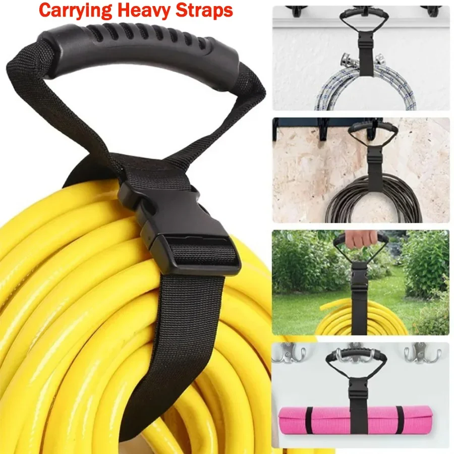 Versatile Heavy Duty Storage Strap with Handle , Hose Storage Self-Tightening Hose Holder Gravity Lifting Strap, Gravity Tie Dow