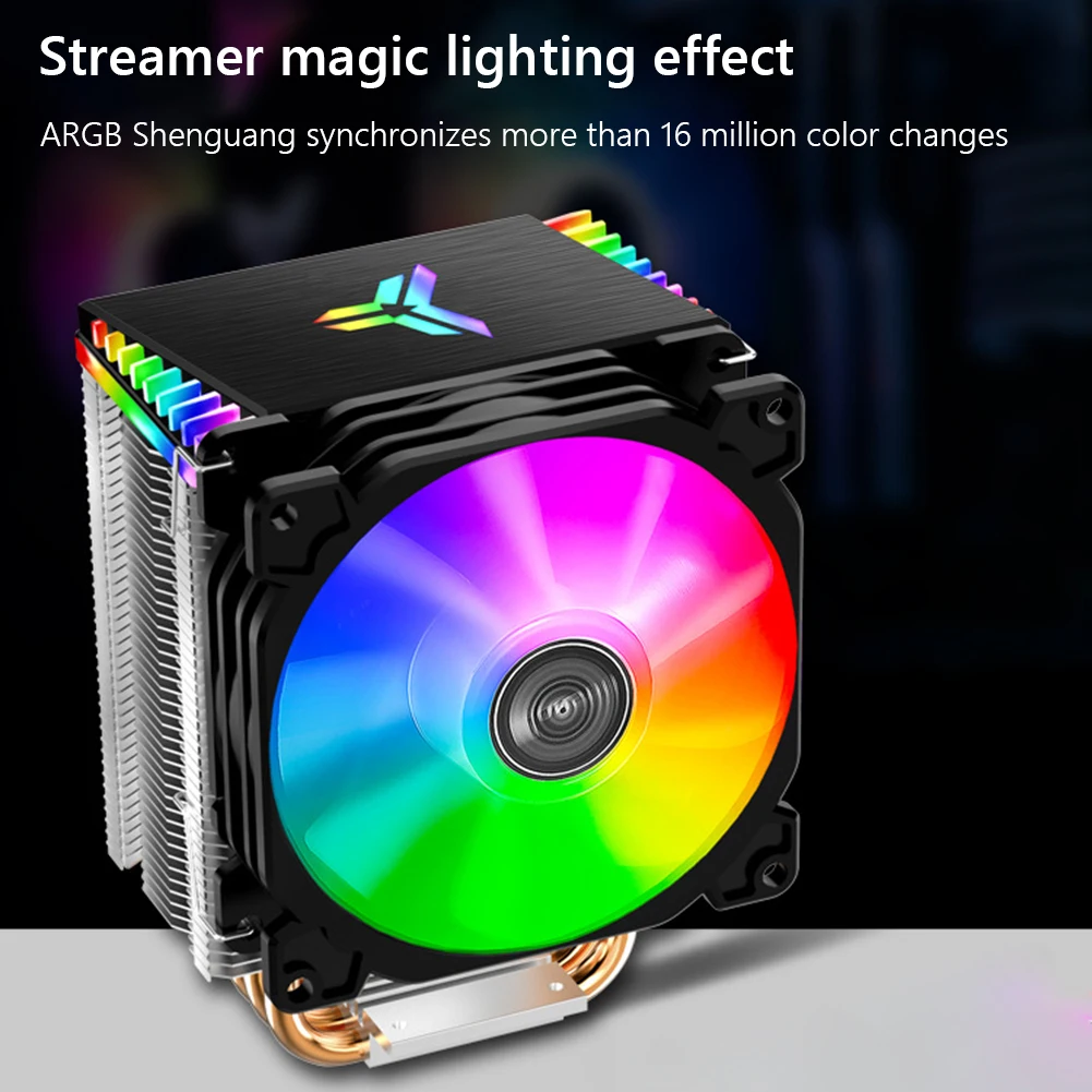 JONSBO CR-1400 Cooling Fan 4 Heat Pipes 12V ARGB CPU Cooler Air-cooled Intel PWM 4 Pin Desktop Computer Cooling Radiator Fan