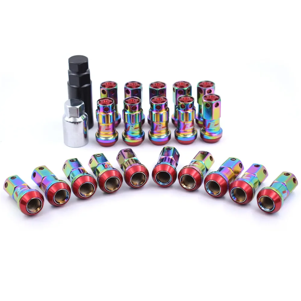 Racing Composite R40 Style 44mm M12x1.5/1.25 Wheel Rims Lug Nuts 20pcs/set Car Accessories