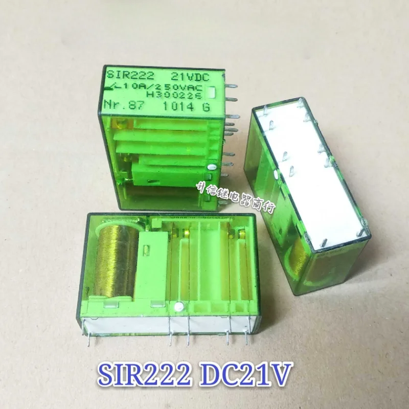 

（Second-hand）1pcs/lot 100% original genuine relay:SIR222 21VDC 21V 10pins safety relay