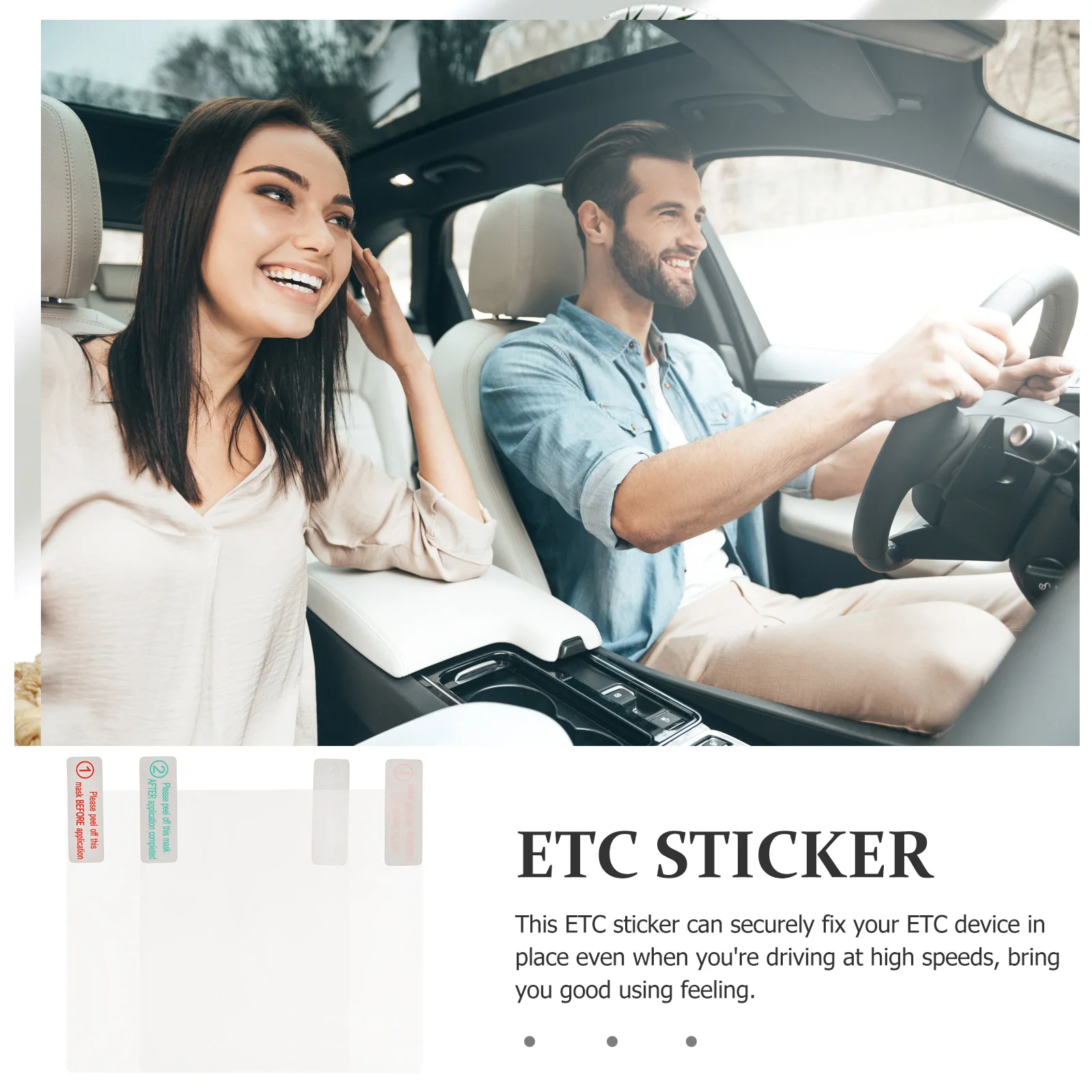 

10pcs Etc Sticker For Car Windshield Adhesive Mounting Tool Compatible With Most Vehicles Automotive Interior Accessory