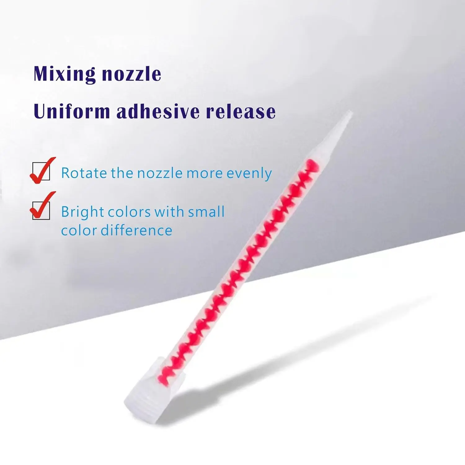 20Pcs Dual Barrel Mixing Nozzle for 200ml/400ml Manual Cartridges, Epoxy Spray Gun Glue Dispensing Tip