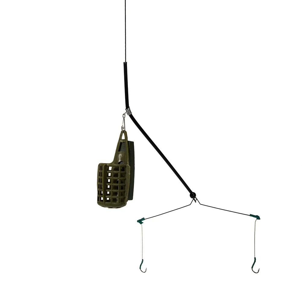 Fishing Lure Cage With Line Hooks Rig 50g/70g/80g Length 60CM Fish Bait Feeder Basket Holder Lead Sinker Terminal Tackle Pesca