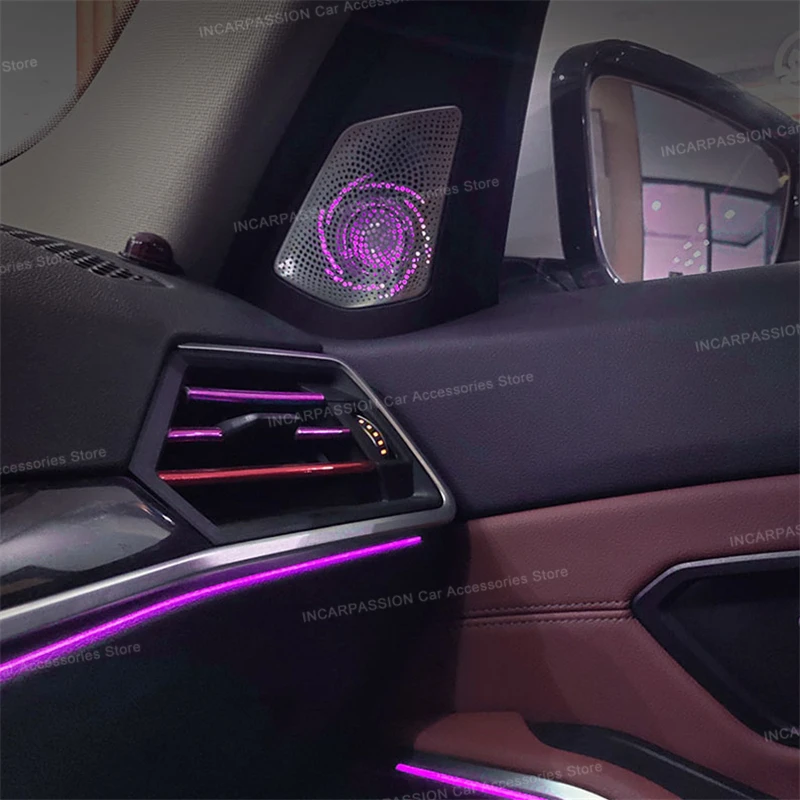 Ambient Light Speaker Cover for BMW 3 Series G20, BMW 3 Series G20 Speaker Upgrade Illuminate Midrange Tweeter Grille view 4