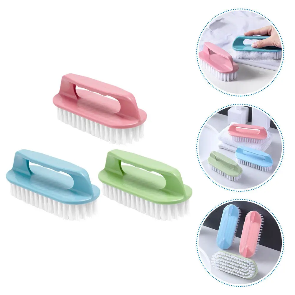 3Pcs Soft Hair Shoes Dedusting Brushes Compact Laundry Scrub Brush Delicate Bristles Shoe Washing Brush Clothes Cleaning