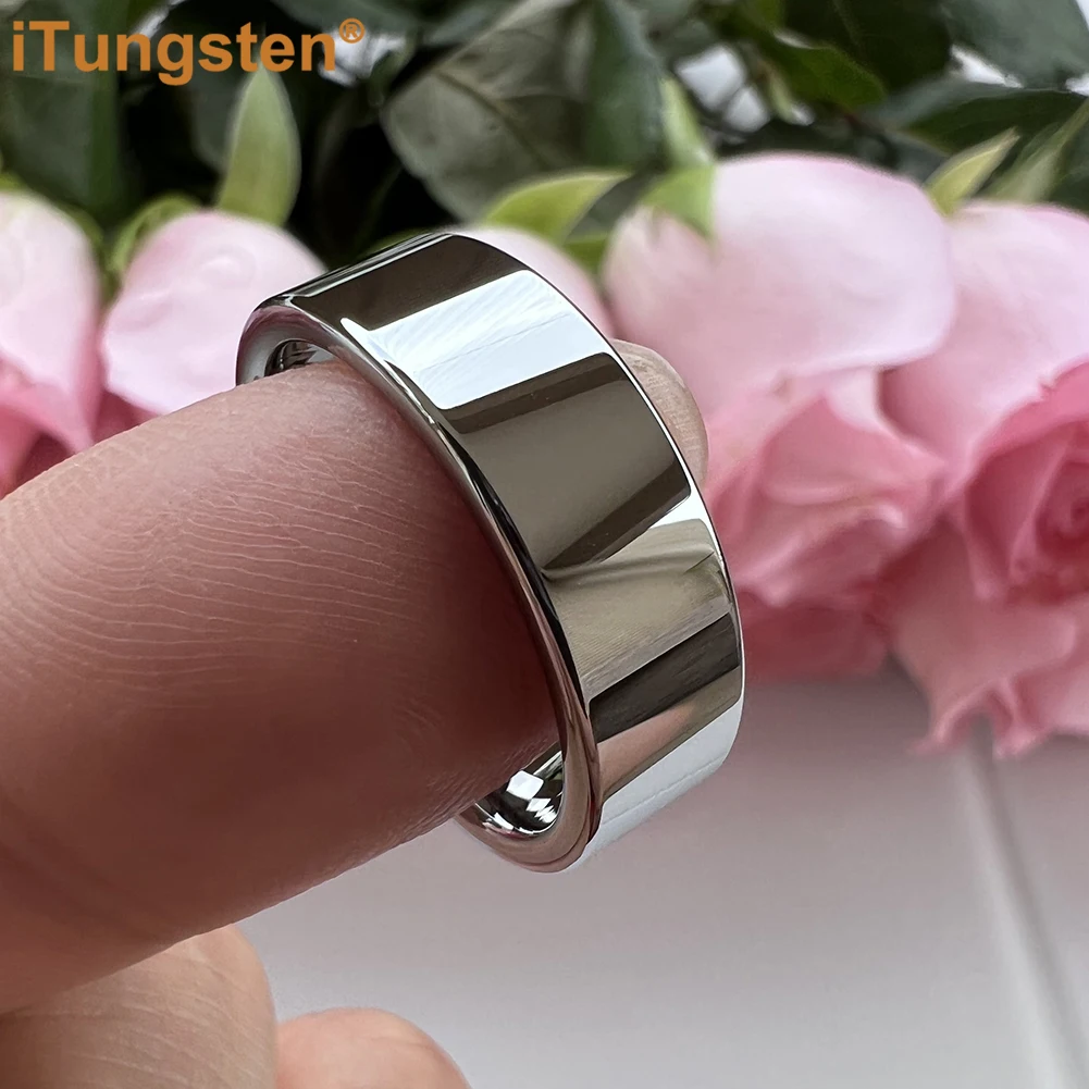 Itungsten 6Mm 8Mm Mannen Vrouwen Wolfraamcarbide Trouwband Mode Vinger Voor Altijd Ringen Plat Gepolijst Comfort Fit