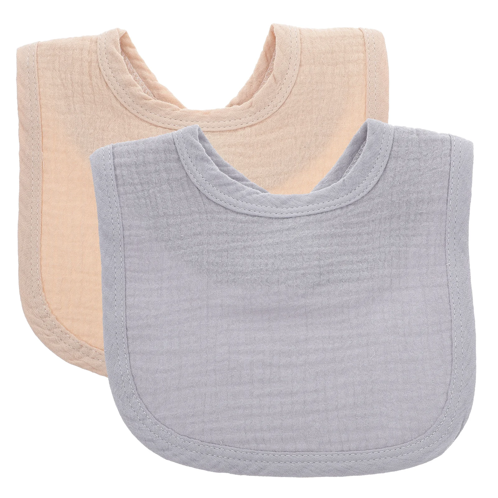 

2Pcs Infant Bandana Bibs Baby Cotton Absorbent Saliva Wipes Newborn Feeding Drool Towels Lightweight Portable Bibs