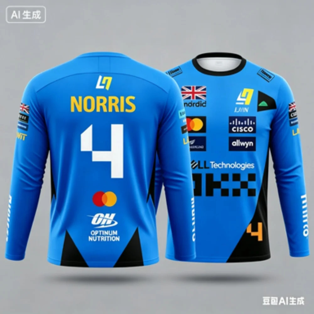 Racing Suit Long-sleeve Sports Top Fan Apparel Breathable Comfortable for Race Events or Daily Wear