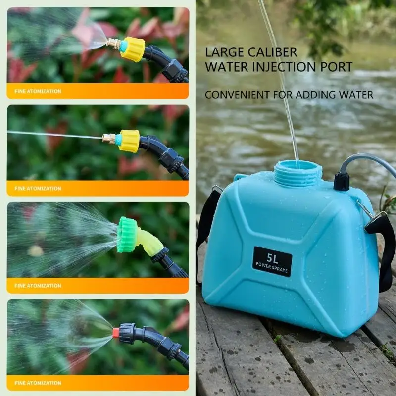 F19B Heavy Duty 5L Electric Sprayed With Extendable Sprayed Rod 60 to 80cm Adjustable 3 Nozzle Option PP for Gardening Tool