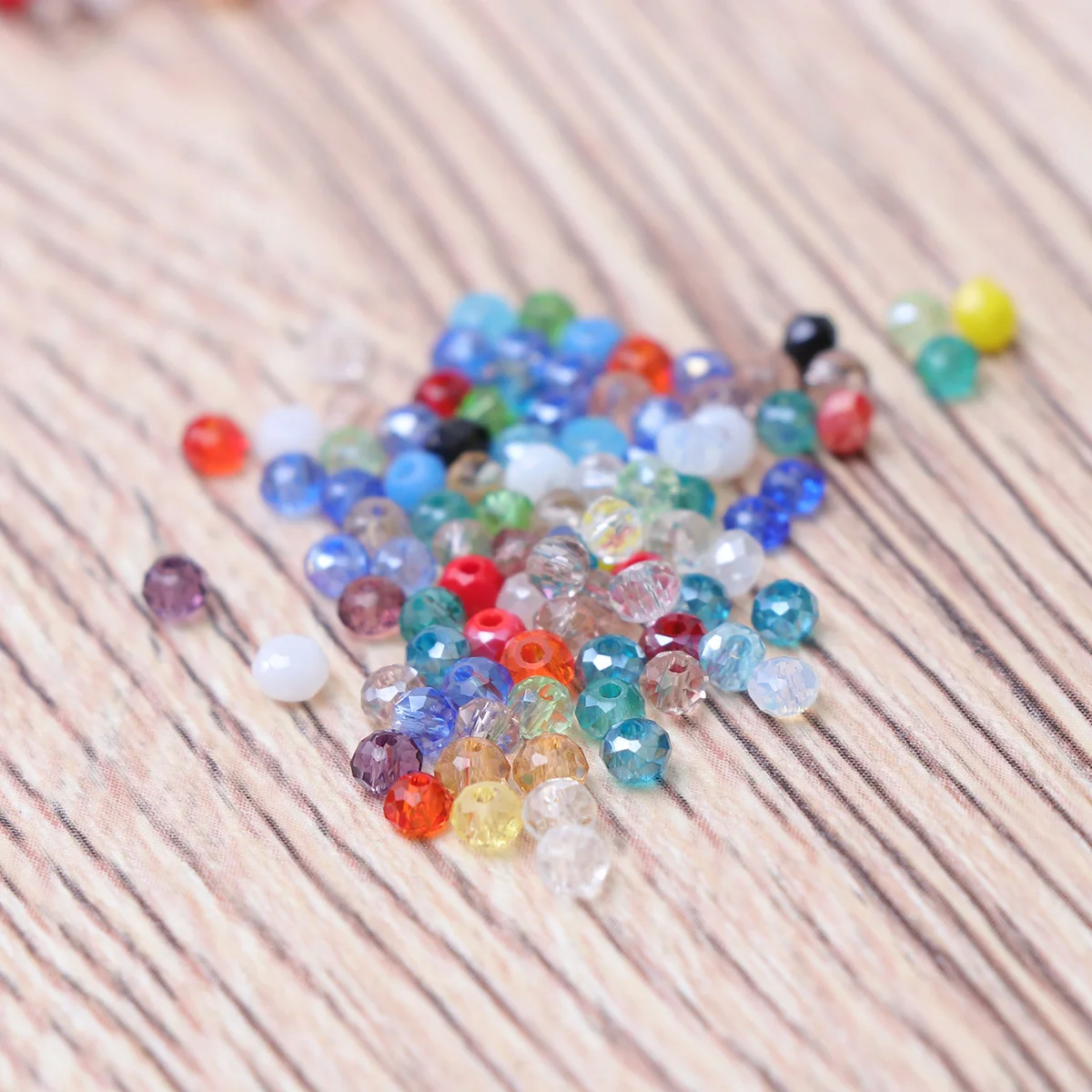 

550Pcs Colorful Crystal Beads Set 2-10mm Bicone Glass Beads Jewelry Making DIY Craft Bracelet Necklace Accessories