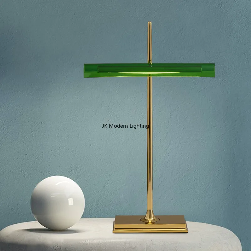 2026 الشمال مصمم غولدمان الرجعية LED الجدول مصباح غرفة نوم السرير غرفة المعيشة فندق الديكور بساطتها حامل مكتبي الإضاءة #2