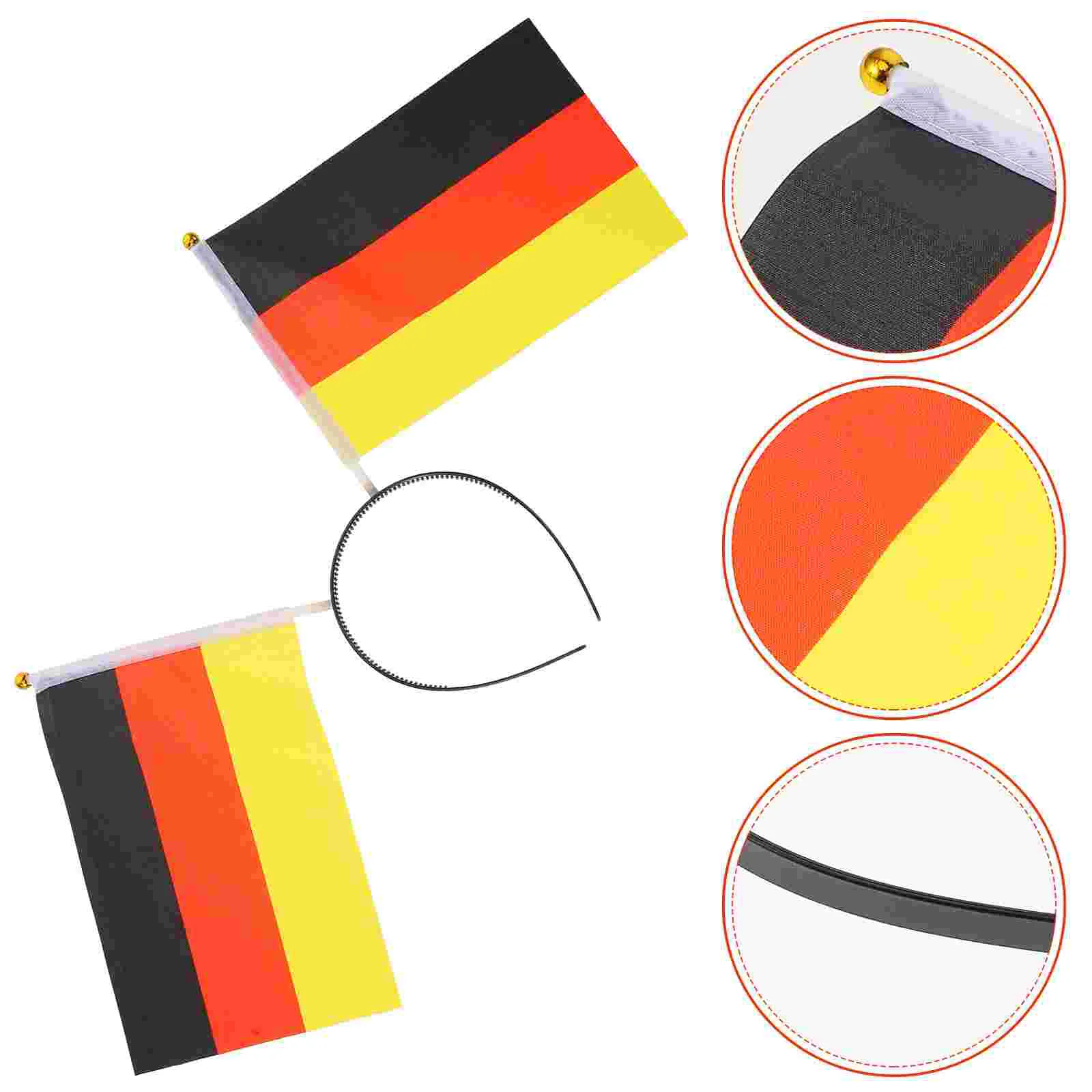 

German Flag Headband Patriotic Hairhoop Comfortable Fit Football Party Supplies Europe Cup Fan Headdress National Flag Band