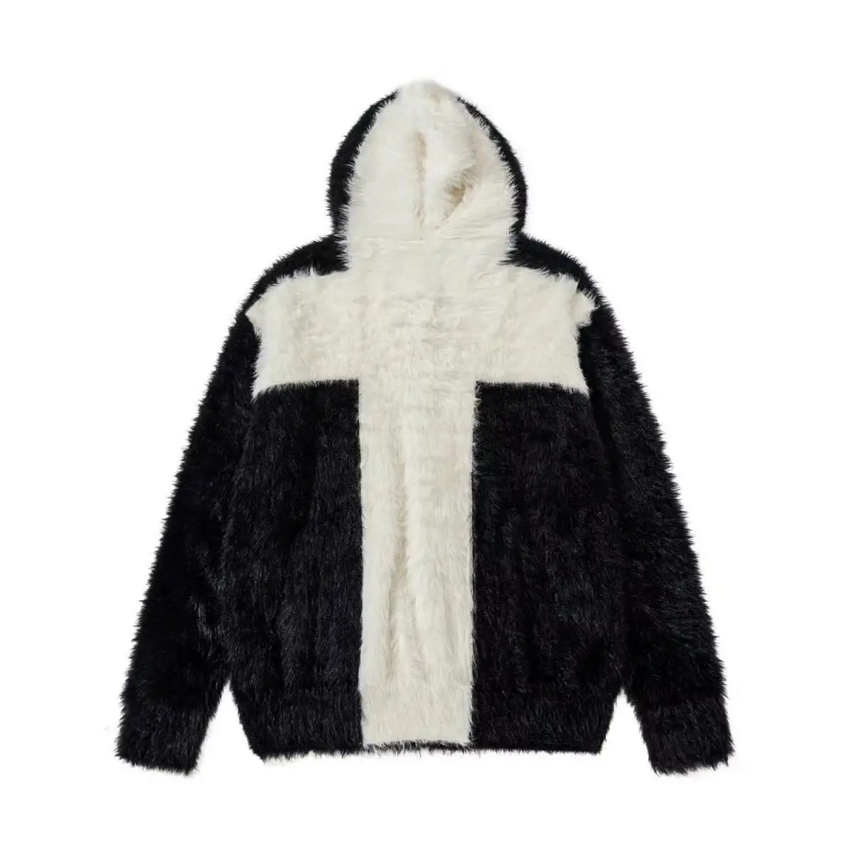 Gothic Dark Style Hollow Hooded Sweater Women Y2k Casual Autumn Knitted Sweater Punk Sweatshirt Zipper Jacket 2025 Fashion New