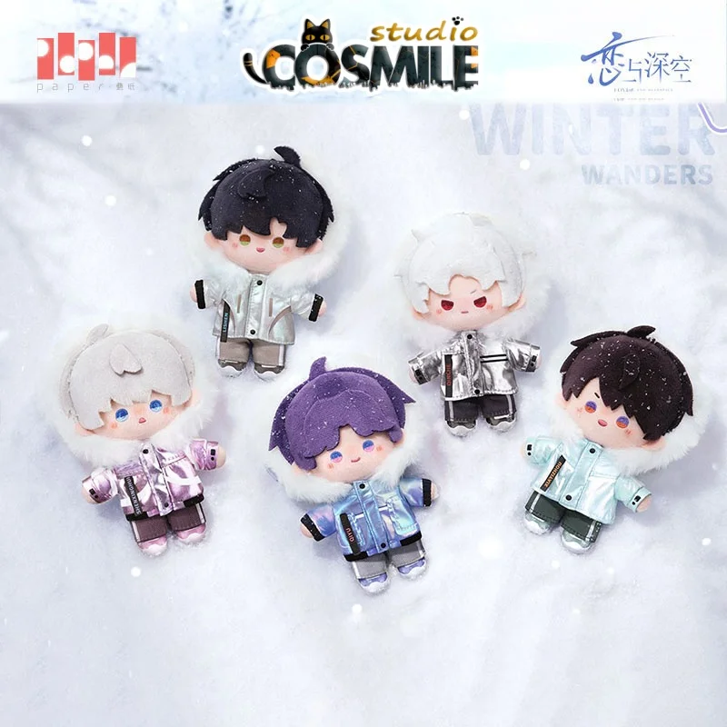 

Winter Travel Love and Deepspace Xavier Rafayel Sylus Caleb Zayne Stuffed Plushie 13cm Plush Keychain Doll Body Clothes May