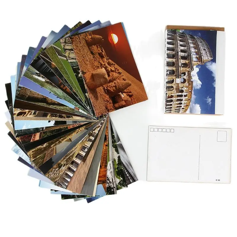 30 Sheets/Set Travel All Over The World Lomo Card Mini Postcard DIY Greeting Message Cards Birthday Gift Card