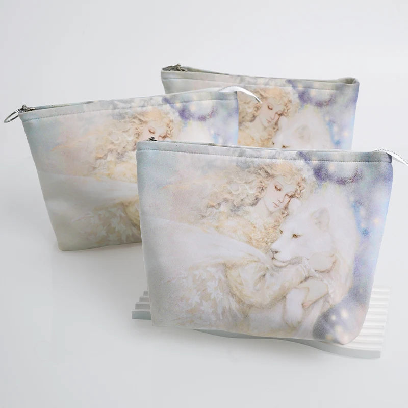 Ivoogle Bolsa de cosméticos con estampado mítico para mujer, leotardo de ballet, traje para adulto, bolsa organizadora portátil para accesorios de maquillaje