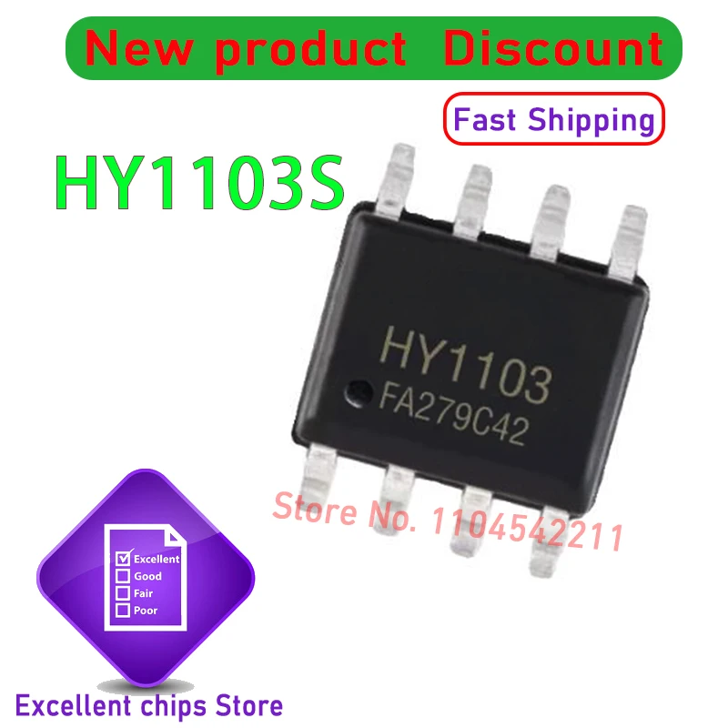 (10-50) stks/partij Originele HY1103S 30 V 11A 1103 SOP-8 100% Nieuwe en Echte