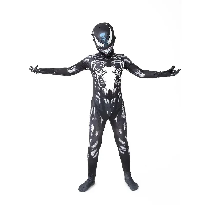 Disfraz de superhéroes de Spiderman, disfraces de Halloween para nuevo disfraz de Venom, traje para niños, mono, disfraces de Spidermancos Symbiote para niños